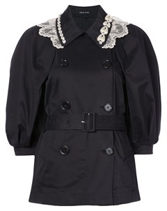 Simone rocha двубортная куртка с поясом на талии 6 черный Simone rocha