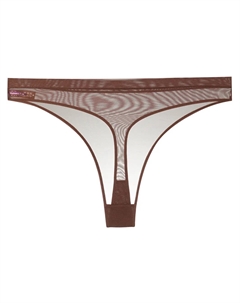 Сетчатые трусы-стринги, коричневый Maison close