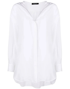 Рубашка с V-образным вырезом и капюшоном, белый Fabiana filippi