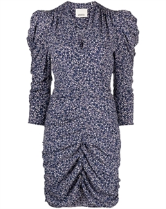 Шелковое платье Celina с цветочным принтом, синий Isabel marant
