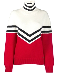 Джемпер в стиле колор-блок с высоким воротником, красный Dsquared2