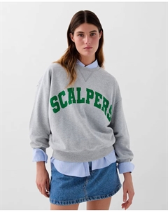 Женская хлопковая худи обычного кроя, светло-серый Scalpers