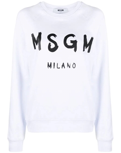 Толстовка с логотипом, белый Msgm