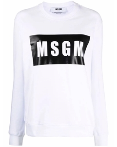 Толстовка с логотипом, белый Msgm