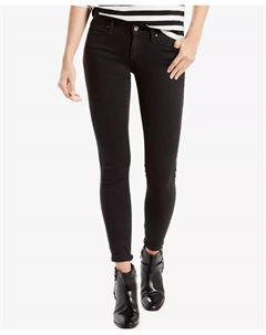 Женские джинсы 711 Mid Rise Stretch Skinny, черный Levi's®