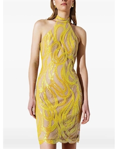 Платье мини с пайетками, желтый Allure