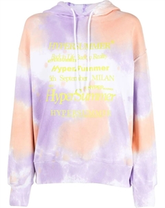 Худи с надписью и принтом тай-дай, фиолетовый Msgm