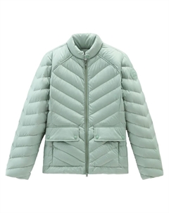 Пуховик с логотипом, зеленый Woolrich