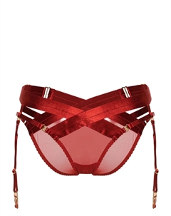 Атласные трусы-брифы Tomoe, красный Bordelle