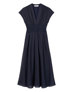 Платье миди в тонкую полоску, синий Tory burch