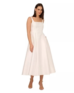 Женское платье Mikado Fit & Flare, слоновая кость/кремовый Adrianna papell