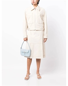 Юбка миди со складками, нейтральный 3.1 phillip lim