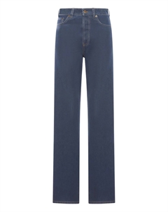 Джинсы с вышитым логотипом, синий Miu miu