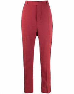 Брюки с атласной отделкой, красный Rick owens