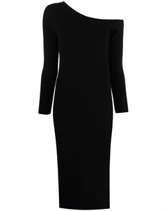 Кашемировое платье асимметричного кроя, черный Paula