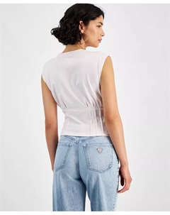 Женский корсетный топ Karmen с затяжкой и без рукавов, розовый Guess
