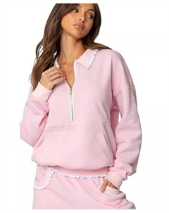 Женский свитшот Ashtin с рюшами, розовый Edikted