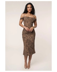 Женское платье миди Hera с принтом, мультиколор Jluxlabel