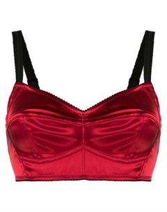 Атласный бюстгальтер-бралетт, красный Dolce&gabbana