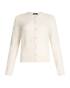 Кардиган с круглым вырезом, белый Liu jo