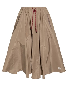 Юбка миди со складками, коричневый Miu miu