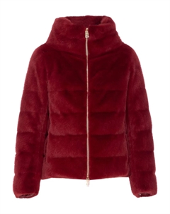 Пуховик с высоким воротником, красный Herno