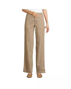 Узкие брюки-чинос с высоким поясом и рисунком "елочка" в стиле utility, коричневый/бежевый Lands' end