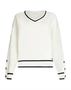 Джемпер из смесового шелка, белый Liu jo