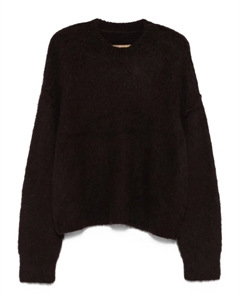 Свитер с круглым вырезом, коричневый Uma wang