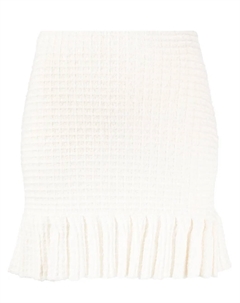 Юбка фактурной вязки, белый Self-portrait