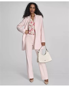 Женский жакет с открытой застежкой и брюки современного кроя, розовый Calvin klein