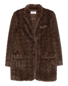 Коричневая эко-шуба, коричневый Giuseppe di morabito
