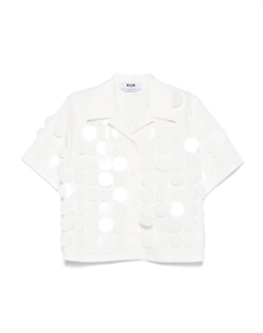 Рубашка с пайетками, белый Msgm