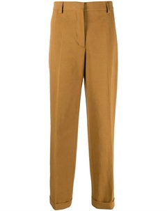 Прямые брюки с вышитым логотипом, желтый Miu miu