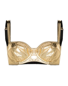 Бюстгальтер-балконет с эффектом металлик, золотой Dolce&gabbana