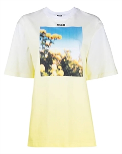 Футболка с графичным логотипом, желтый Msgm