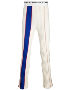 Брюки в рубчик с логотипом на поясе, белый Ambush
