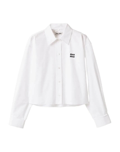 Поплиновая рубашка, белый Miu miu