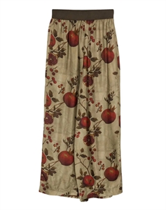 Брюки с эластичной талией и принтом граната, зеленый Uma wang