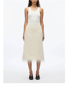Юбка миди с бахромой, белый 3.1 phillip lim