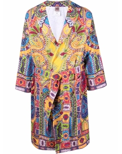 Халат с принтом пейсли, желтый Etro home