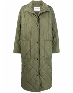 Стеганое пальто из переработанного полиэстера, зеленый Stand studio