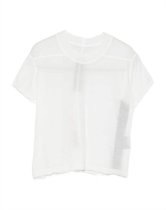 Топ из органического хлопка с асимметричным подолом, белый Rick owens drkshdw