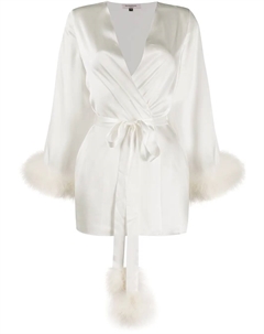 Атласный халат Pillow Talk, белый Gilda & pearl