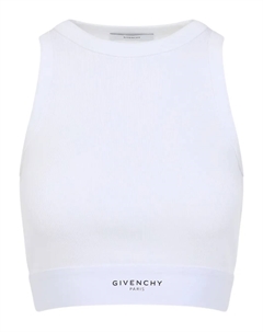 Топ в рубчик с логотипом, белый Givenchy