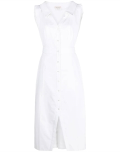 Платье с V-образным вырезом, белый Alexander mcqueen