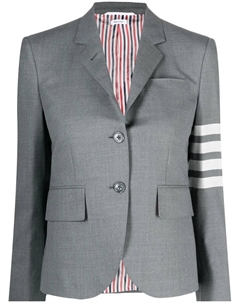 Однобортный блейзер с полосками 4-Bar, зеленый Thom browne