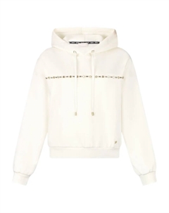 Толстовка с завязками, украшенная стразами, белый Liu jo