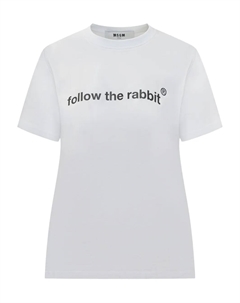 Футболка с принтом, белый Msgm