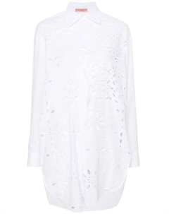 Рубашка с английской вышивкой, белый Ermanno scervino